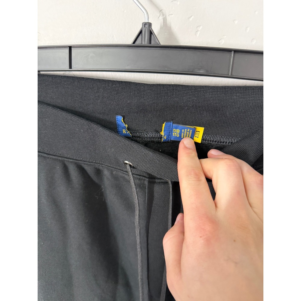 Polo Ralph Lauren Mens Black/Yellow Colorblock Logo Double Knit Jogger Pant 1XB - Picture 6 of 8